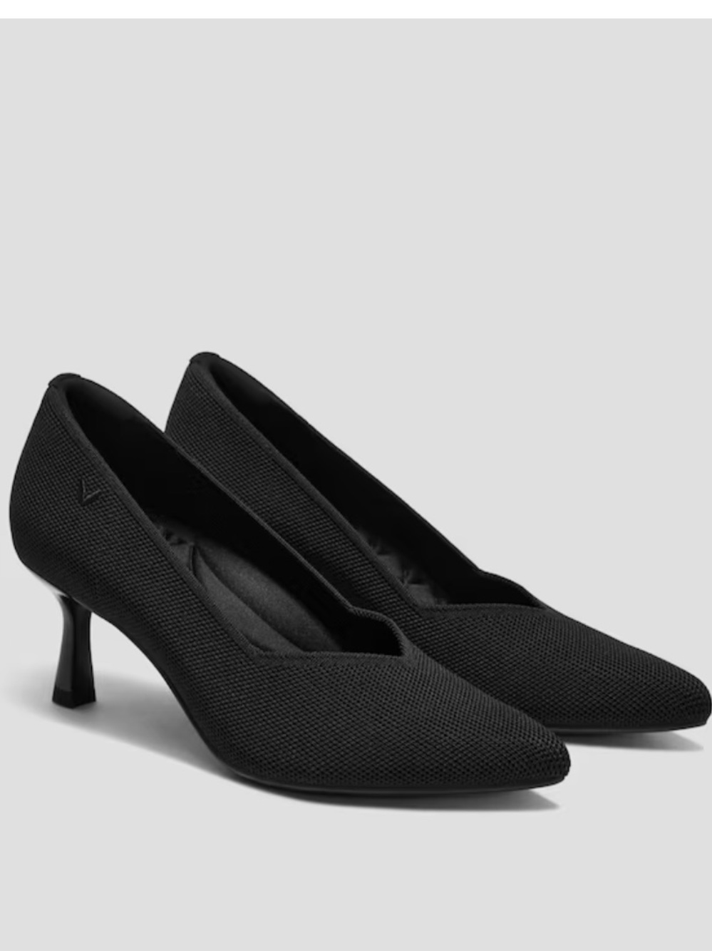 Vivaia Anna Pointed Toe Mid Heels Black Size 42 US 10.5 Womens